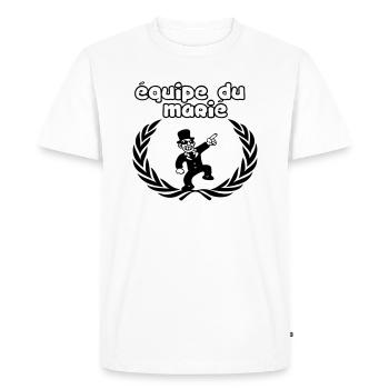 équipe du marié - T-shirt Premium bio Homme - blanc - Devant - Nico (187cm)