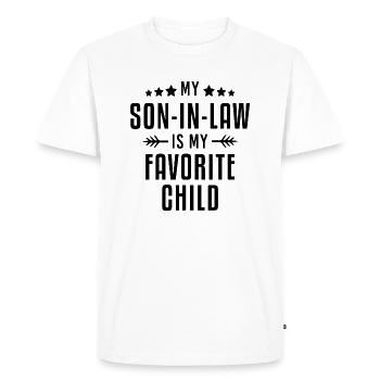 My Son in law Is My Favorite Child - Men's Premium Organic T-Shirt - white - Front - Nico (187cm)