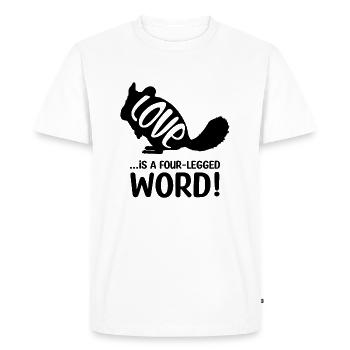 Chinchilla Love Is A Four-legged Word - Men's Premium Organic T-Shirt - white - Front - Nico (187cm)