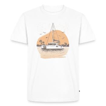 Catamaran - Catamaran - Amour des doubles coques - T-shirt Premium bio Homme - blanc - Devant - Nico (187cm)