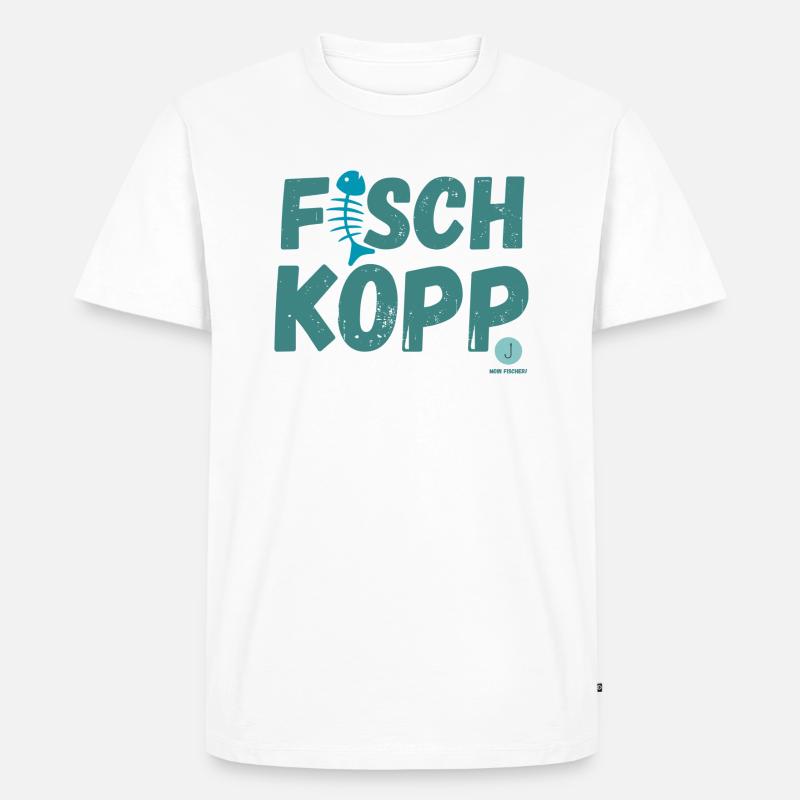 Fischkopp - Männer Premium Bio T-Shirt - Weiß