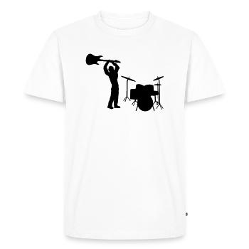 rocker - T-shirt Premium bio Homme - blanc - Devant - Nico (187cm)