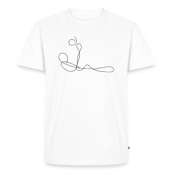 Footballeur Fine Line Art - T-shirt Premium bio Homme - blanc - Devant - Nico (187cm)