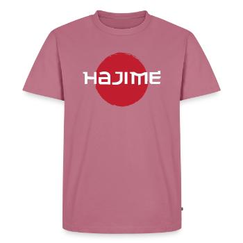 HAJIME - JUDO -JUDOKA - Men's Premium Organic T-Shirt - mauve - Front - Nico (187cm)
