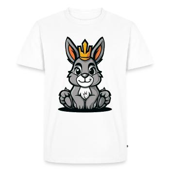 Couronne de bande dessinée de lapin - T-shirt Premium bio Homme - blanc - Devant - Nico (187cm)
