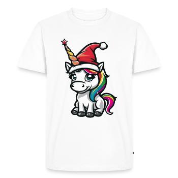 Unicorn Christmas - Men's Premium Organic T-Shirt - white - Front - Nico (187cm)