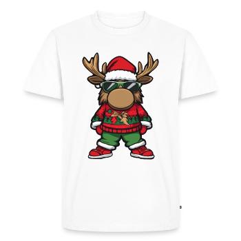 Orignal Noël Moche Noël - T-shirt Premium bio Homme - blanc - Devant - Nico (187cm)