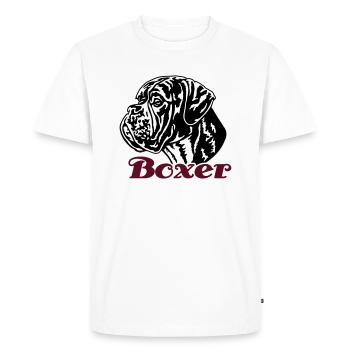 588 Boxer - T-shirt Premium bio Homme - blanc - Devant - Nico (187cm)