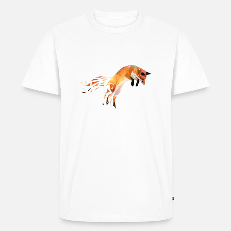 Fuchs - Männer Premium Bio T-Shirt - Weiß