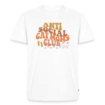 Anti social chat maman drôle de chats maman chatte - T-shirt Premium bio Homme - blanc - Devant - Nico (187cm)