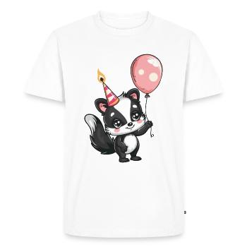 Skunk Birthday Comic - Men's Premium Organic T-Shirt - white - Front - Nico (187cm)