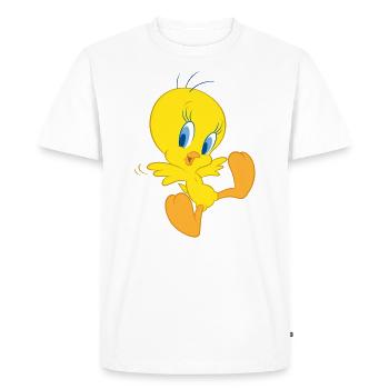 Looney Tunes Tweety Bird flying - Men's Premium Organic T-Shirt - white - Front - Nico (187cm)