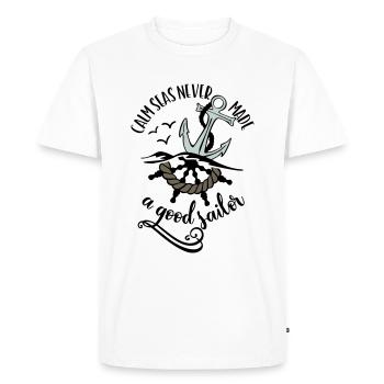 MARIN ANCRE MARINS MARINS MARINS MARINS SEA MOIN CÔTE MOTIFS - T-shirt Premium bio Homme - blanc - Devant - Nico (187cm)