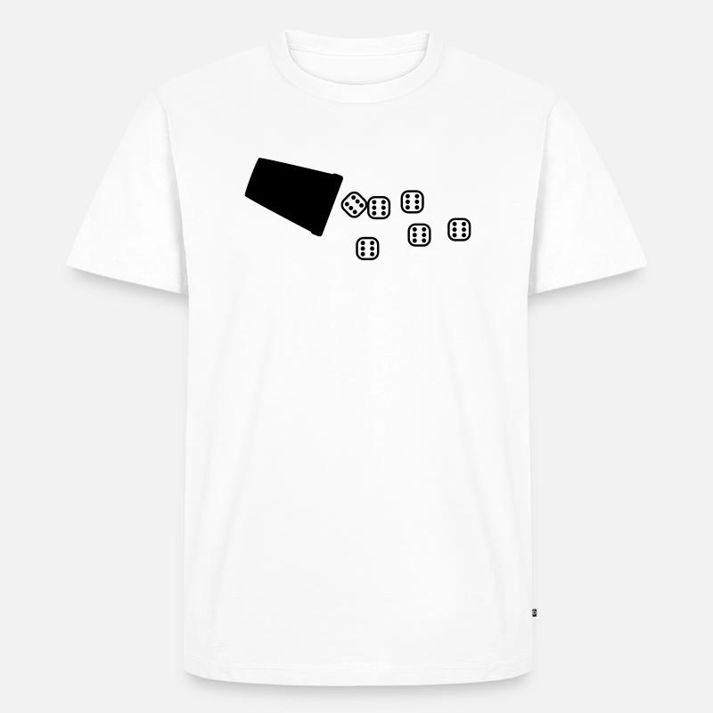 wuerfeln_6er_2c - Männer Premium Bio T-Shirt - Weiß