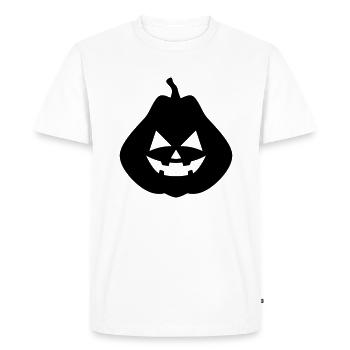 Halloween Pumpkin - Men's Premium Organic T-Shirt - white - Front - Nico (187cm)