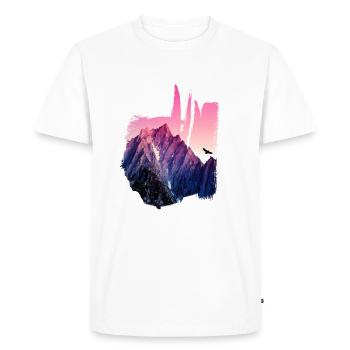 MN JEANS LONDON Mountain - Men's Premium Organic T-Shirt - white - Front - Nico (187cm)