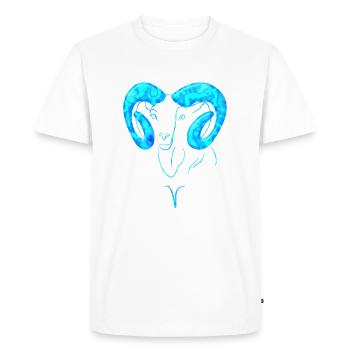 Bélier - T-shirt Premium bio Homme - blanc - Devant - Nico (187cm)