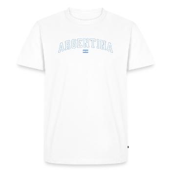 Argentine, Argentine, J’aime l’Argentine - T-shirt Premium bio Homme - blanc - Devant - Nico (187cm)