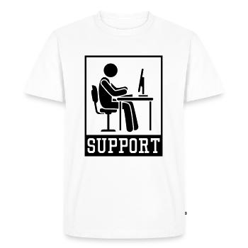 conseiller support bureau de travail - T-shirt Premium bio Homme - blanc - Devant - Nico (187cm)