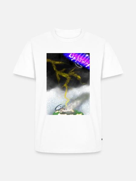 Lightning in the sky - Männer Premium Bio T-Shirt - Weiß