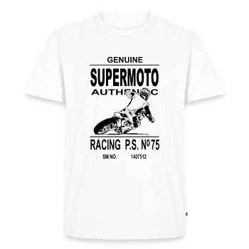 Supermotard - T-shirt Premium bio Homme - blanc - Devant - Nico (187cm)