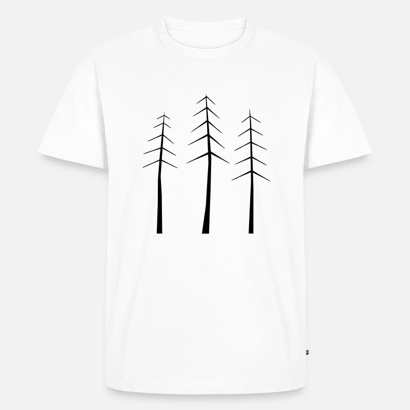 Wald - Männer Premium Bio T-Shirt - Weiß