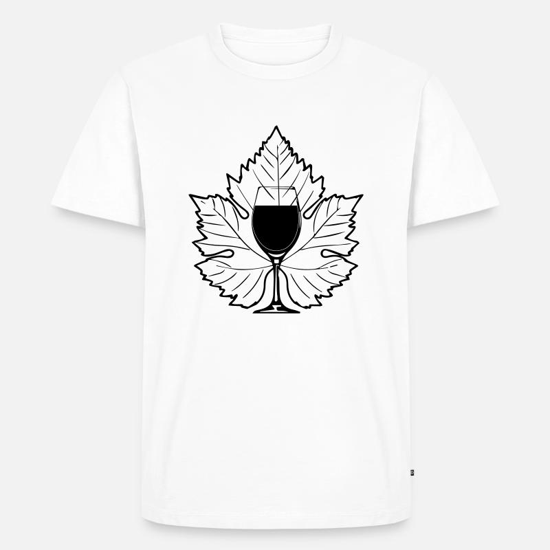 wein weinfass weintrauben - Männer Premium Bio T-Shirt - Weiß