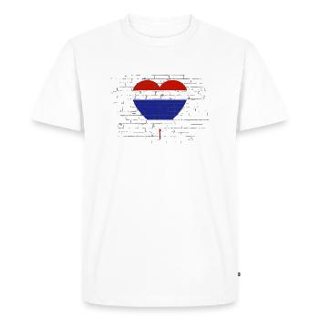 Thaïlande Drapeau Thaïlandais Drapeau utilisé Look - T-shirt Premium bio Homme - blanc - Devant - Nico (187cm)