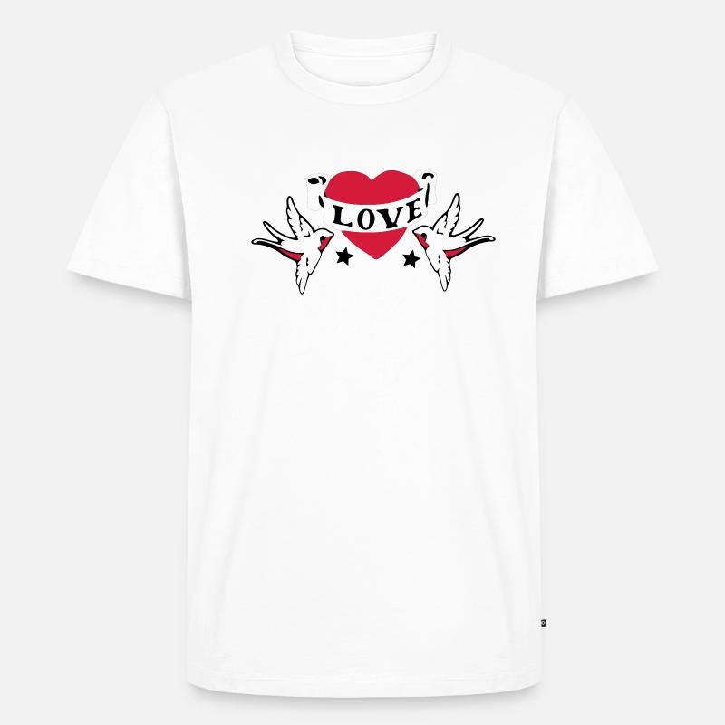love tattoo - Männer Premium Bio T-Shirt - Weiß