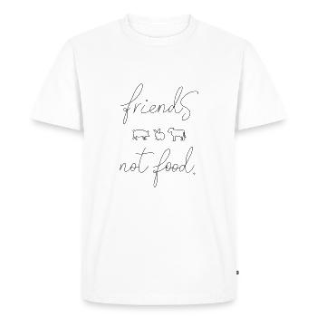 Friends not food - vegan, vegetarisch statement - T-shirt Premium bio Homme - blanc - Devant - Nico (187cm)