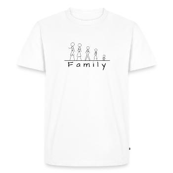 Stick figure family - Men's Premium Organic T-Shirt - white - Front - Nico (187cm)