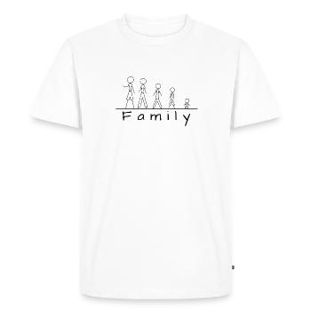 Stick figure family - Men's Premium Organic T-Shirt - white - Front - Nico (187cm)