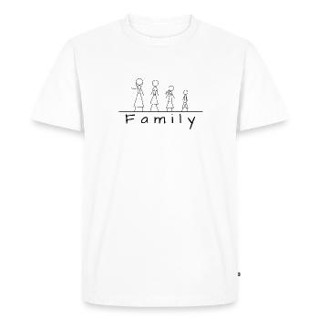 Famille de figurines en bâton - T-shirt Premium bio Homme - blanc - Devant - Nico (187cm)