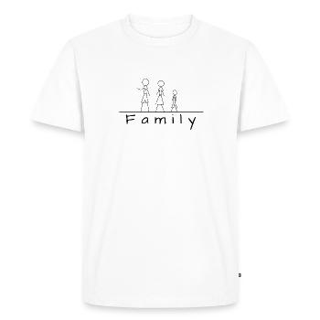 Famille de figurines en bâton - T-shirt Premium bio Homme - blanc - Devant - Nico (187cm)