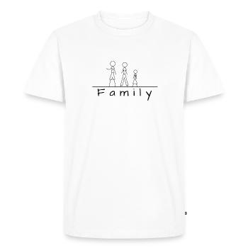 Famille de figurines en bâton - T-shirt Premium bio Homme - blanc - Devant - Nico (187cm)