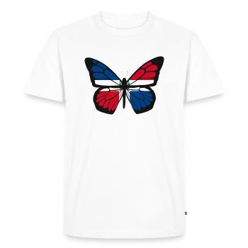 République dominicaine drapeau Dom Rep drapeau Voyage - T-shirt Premium bio Homme - blanc - Devant - Nico (187cm)