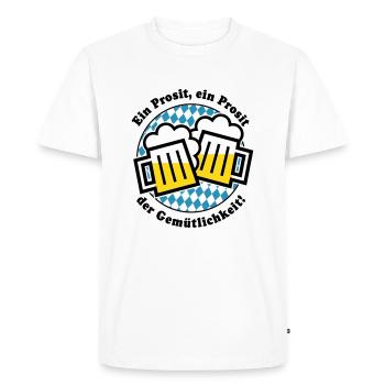 Un toast de confort! (Bière chope de bière) - T-shirt Premium bio Homme - blanc - Devant - Nico (187cm)