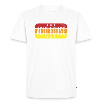 Acid House Music Retro - Vintage Rave Festival - T-shirt Premium bio Homme - blanc - Devant - Nico (187cm)