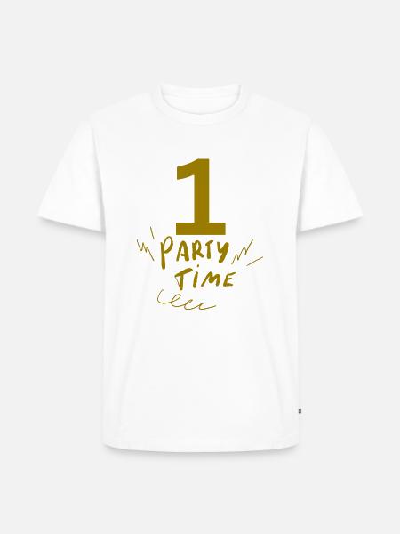 1 - Männer Premium Bio T-Shirt - Weiß