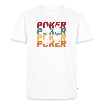 Poker - T-shirt Premium bio Homme - blanc - Devant - Nico (187cm)