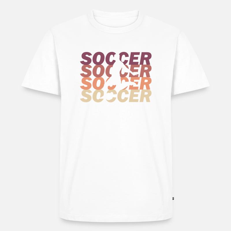 Fußball - Männer Premium Bio T-Shirt - Weiß