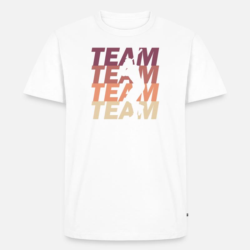 Baseballmannschaft - Männer Premium Bio T-Shirt - Weiß
