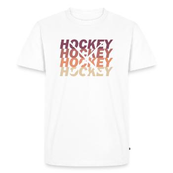 bâton de hockey - T-shirt Premium bio Homme - blanc - Devant - Nico (187cm)