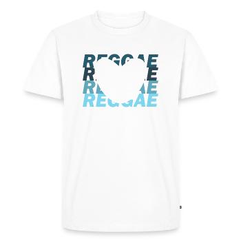 reggae - T-shirt Premium bio Homme - blanc - Devant - Nico (187cm)