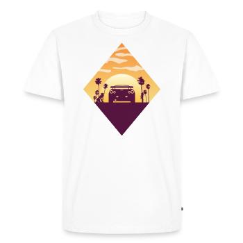 Voiture JDM GT-R R34 - Blanc coucher de soleil - T-shirt Premium bio Homme - blanc - Devant - Nico (187cm)