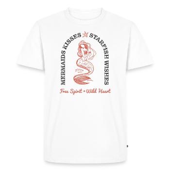 Mermaid Kisses - T-shirt Premium bio Homme - blanc - Devant - Nico (187cm)