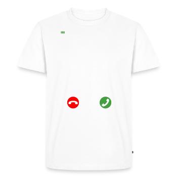 Le volleyball appelle l’homme - T-shirt Premium bio Homme - blanc - Devant - Nico (187cm)