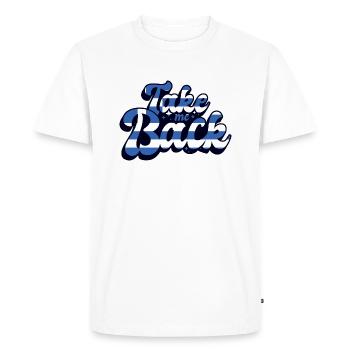 Drapeau de la Grèce Hellas Athènes Drapeau grec - T-shirt Premium bio Homme - blanc - Devant - Nico (187cm)
