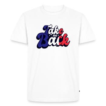 Drapeau de la France Drapeau français du mal du pays - T-shirt Premium bio Homme - blanc - Devant - Nico (187cm)