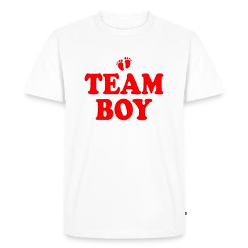 Team boy - T-shirt Premium bio Homme - blanc - Devant - Nico (187cm)